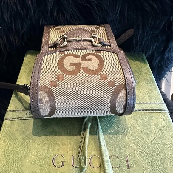 Gucci Horsebit 1955 Jumbo GG mini bag in Perfect Condition - Picture 6 of 9